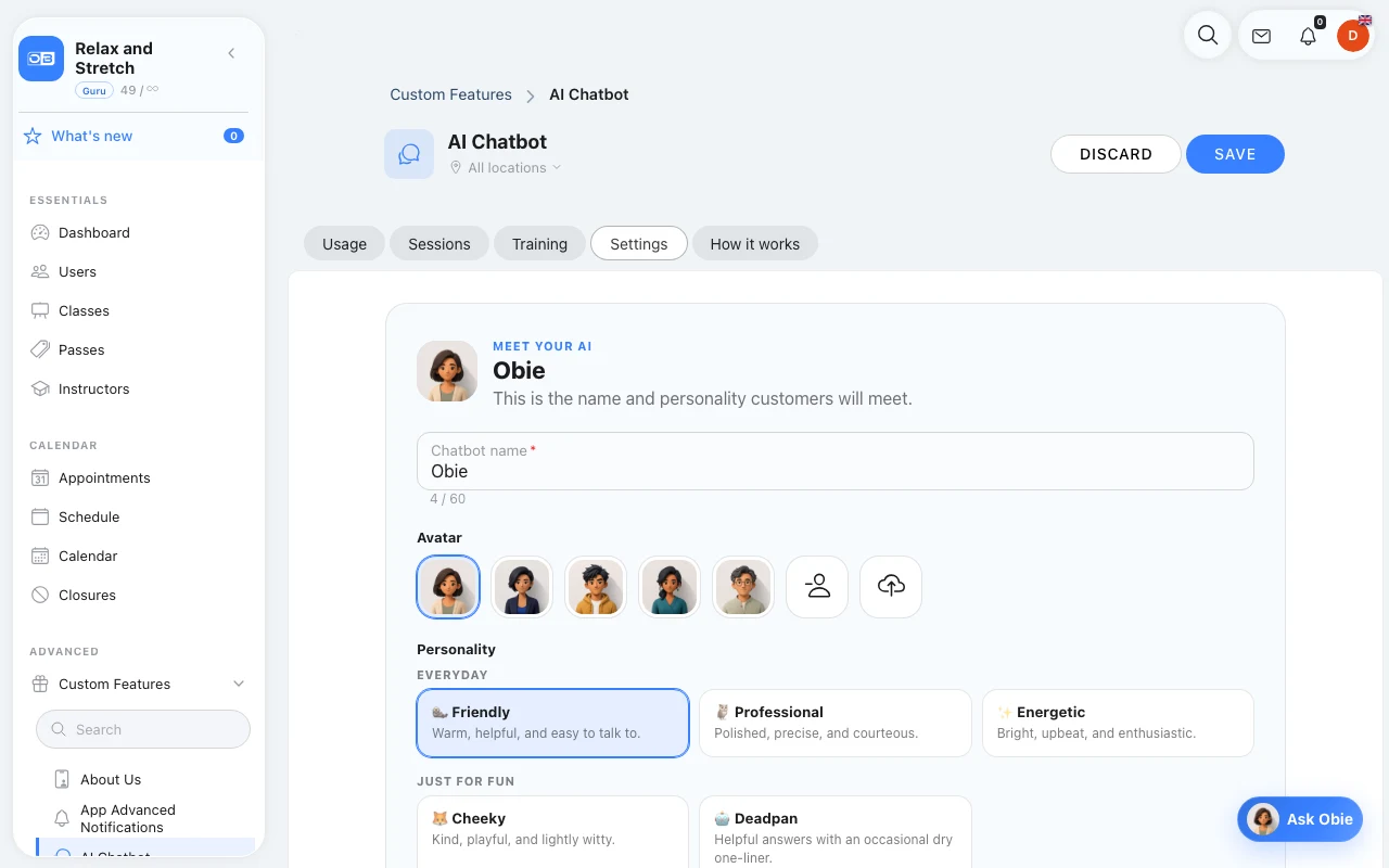 AI Customer Assistant in Omcean Booking
