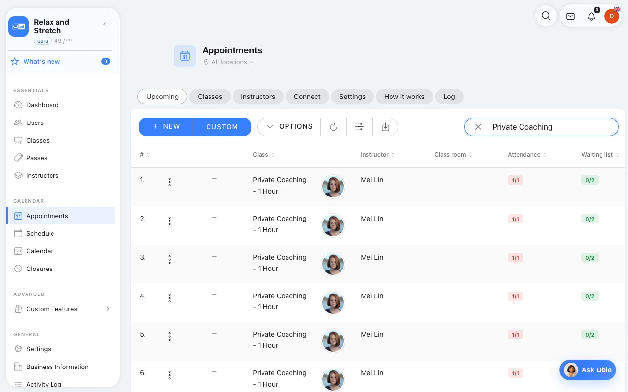 Appointment Booking in Omcean Booking