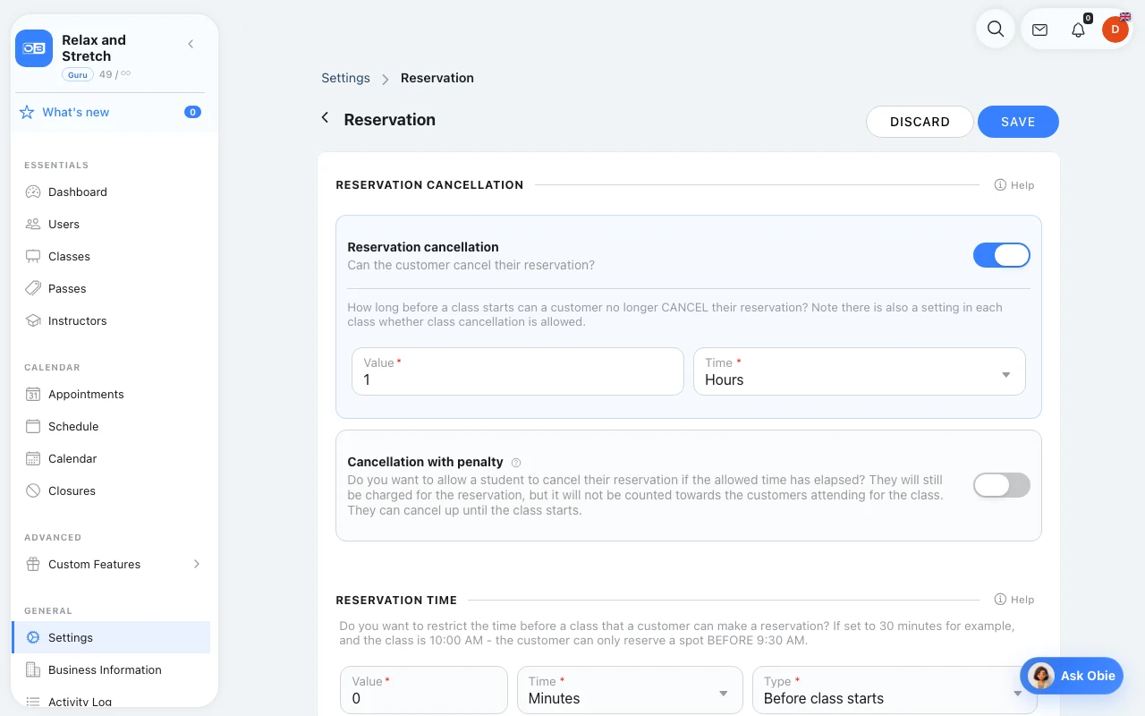 Cancellation Policies & No-show Protection in Omcean Booking