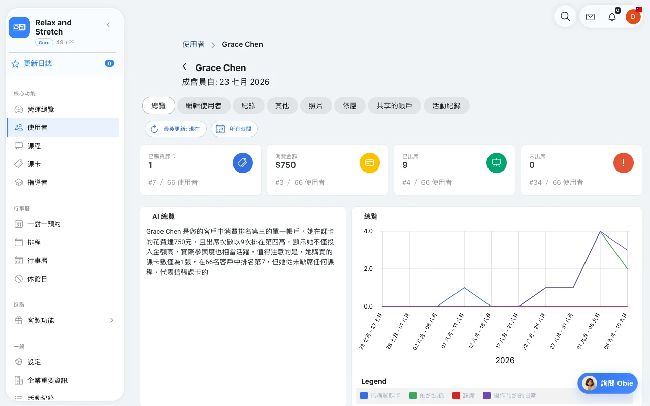 Omcean Booking：查看另一位會員的帳戶