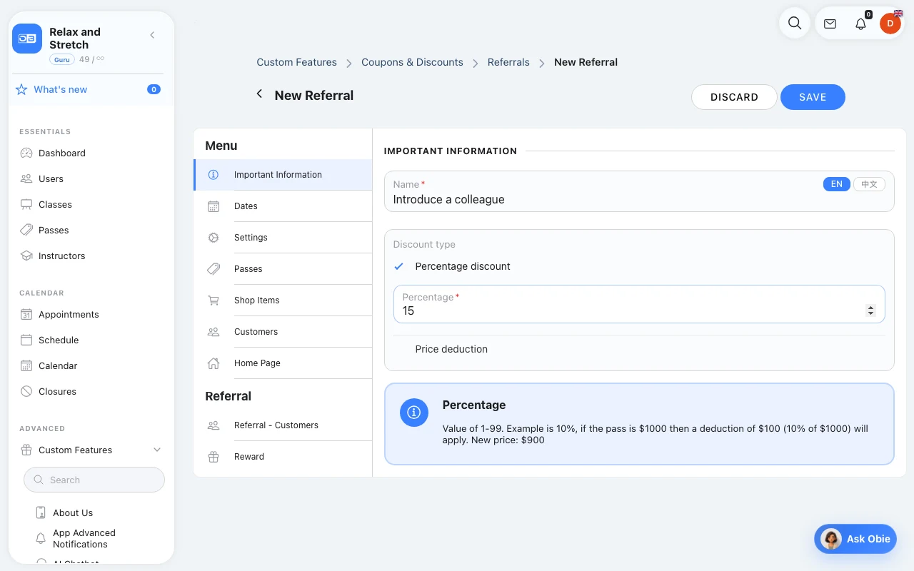 Invite someone from the office in Omcean Booking