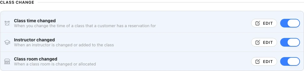 Explain what changed in a booking in Omcean Booking