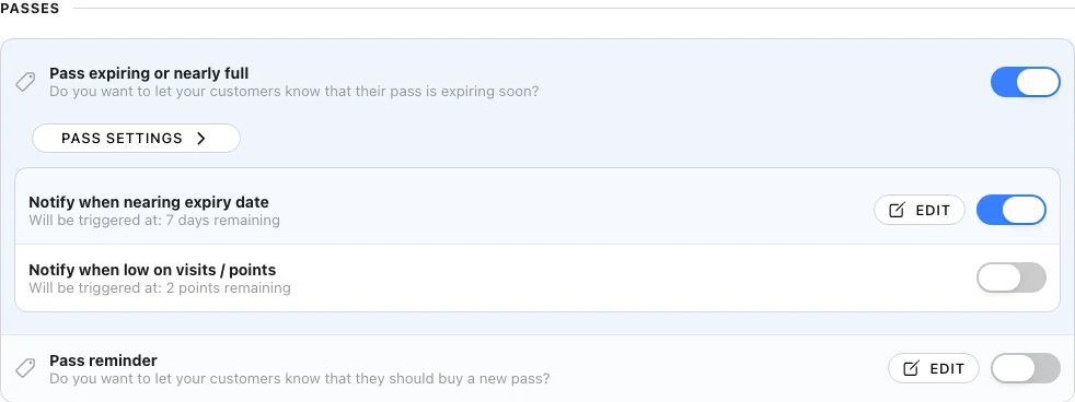 Remind a member before a pass runs out in Omcean Booking