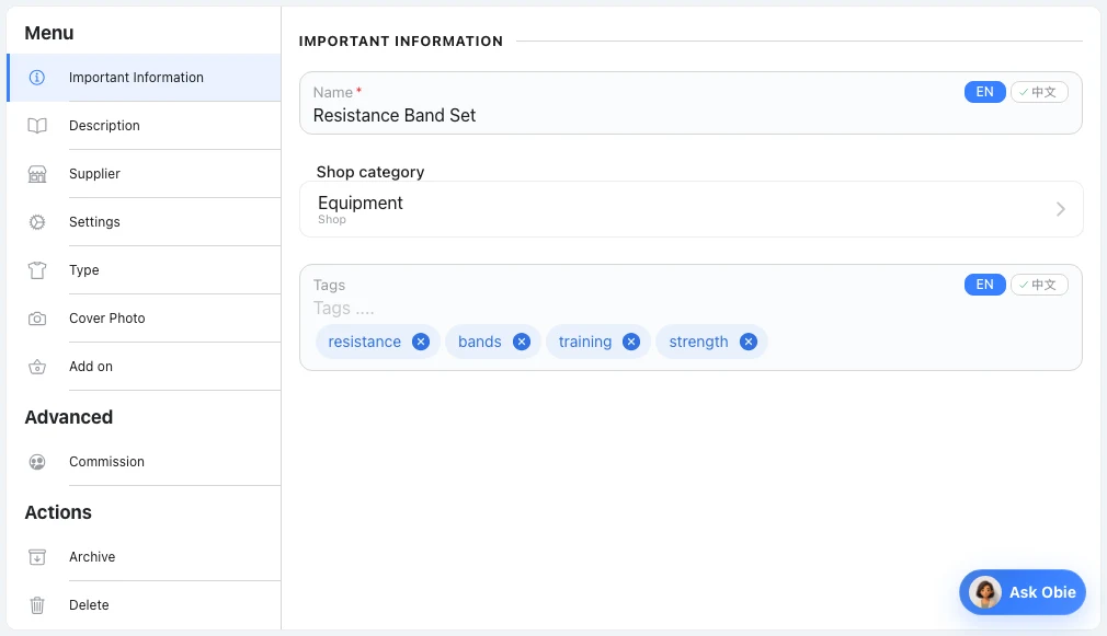 Sell the bands used in class in Omcean Booking