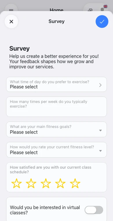Surveys in Omcean Booking